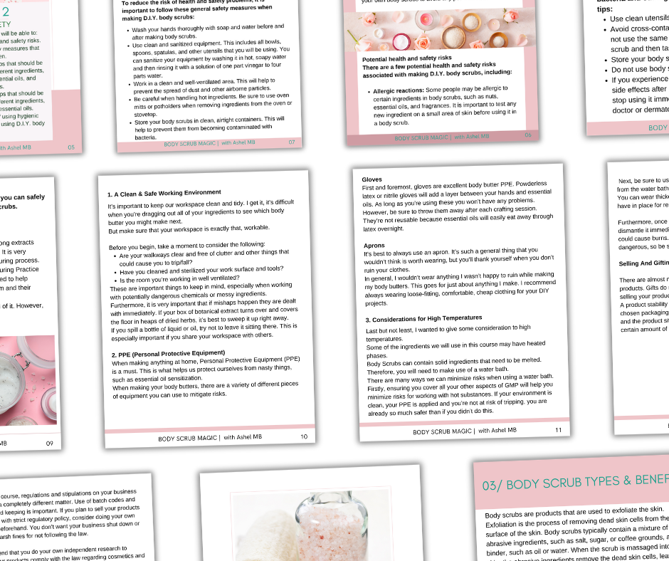 Body Scrub Magic Course Workbook